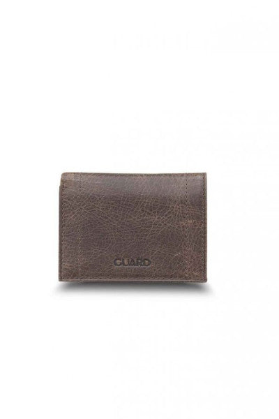 Guard Minimal Antique Brown Leather Men's Wallet