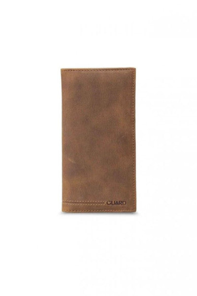 Guard Fine Antique Light Brown Leather Portfolio Wallet