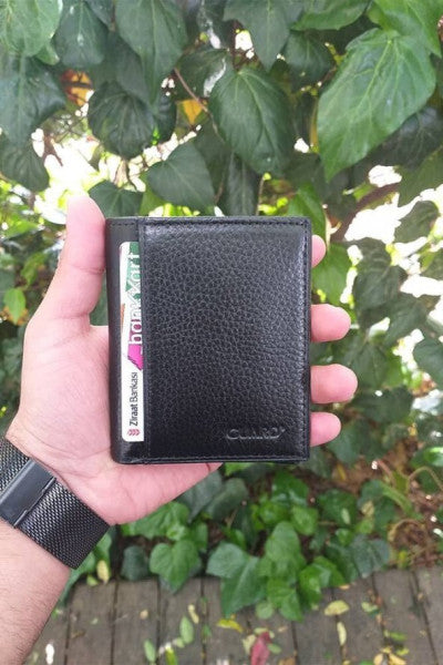 Guard Black Genuine Leather Men's Wallet