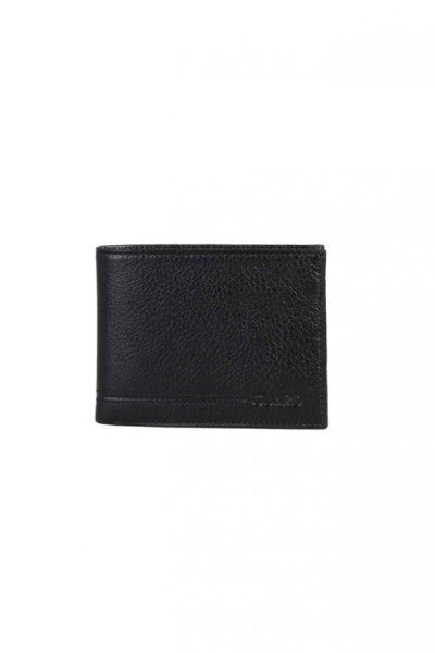 Guard  Black Genuine Leather Horizontal Men's Wallet