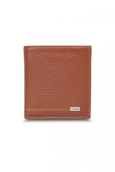 Guard Tan Multi-Compartment Mini Genuine Leather Men's Wallet
