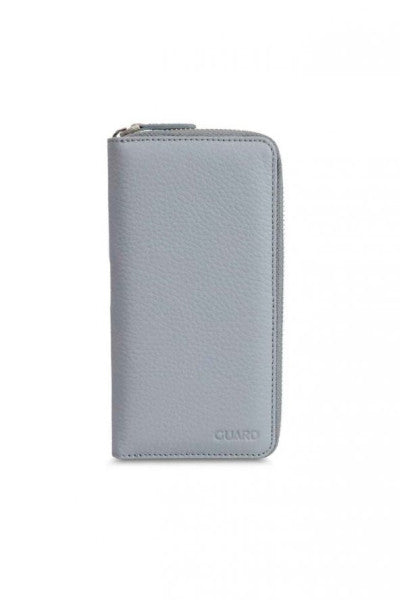 Guard Grey Zippered Portfolio Wallet
