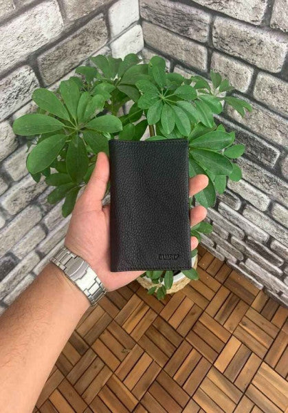 Guard Black Passport Cover Genuine Leather