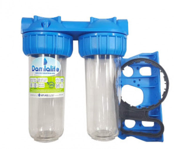 Atlas 10" Housing 2 Li-Well Water Filter Building Entrance And Empty The Container