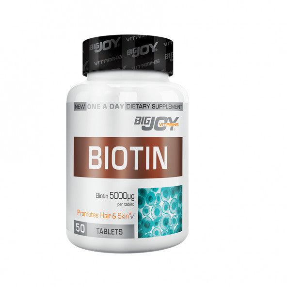 BigJoy Vitamins Biotin 5000 mcg 50 Tablets