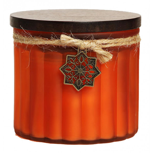 Bamboo Lid Natural Assorted Glass Jar Basil Mandarin Mandarin Scented Candle
