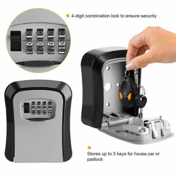 Mühlen Safe Key 3 Encrypted Steel Safe Key Safe Box Keychain Suitable for Outdoor
