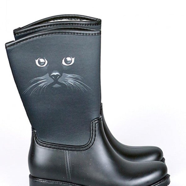 Pembe Potin Kids Rain Boots C019131 Black Cat