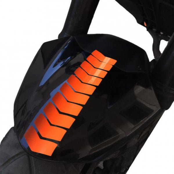 Flame Orange Fender Helmet Sticker with Arrow Design Çınar Extreme