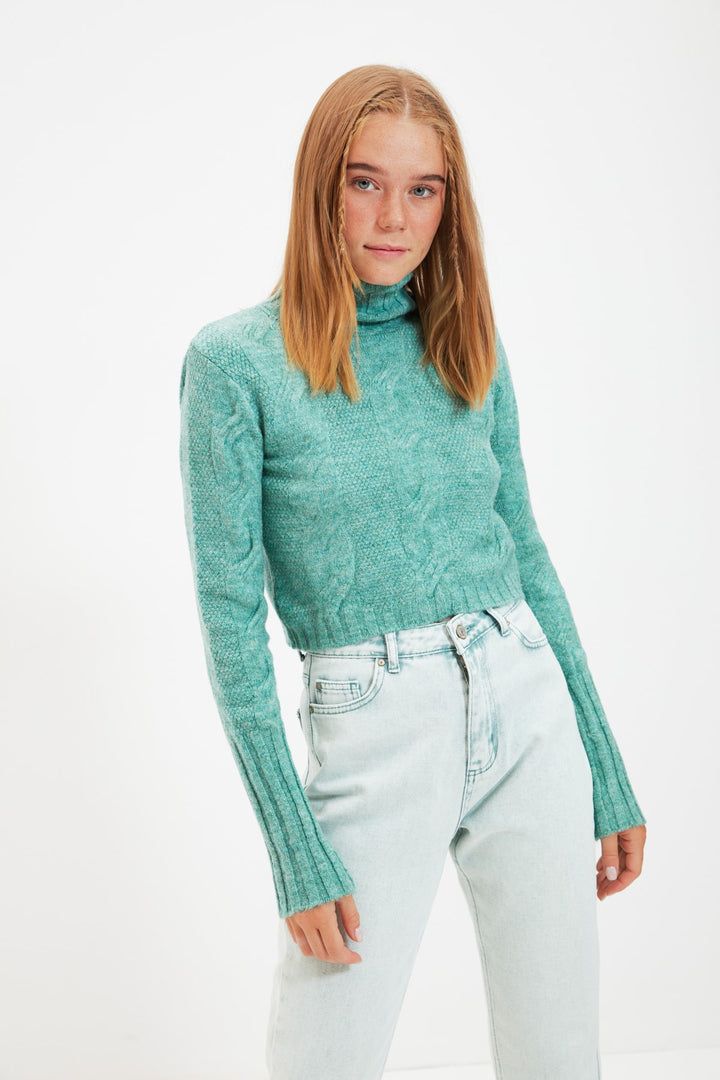 Knitted Vest |  Trendyolmilla Crop Hair Knitted Knitwear Sweater Twoaw20Kz1175.