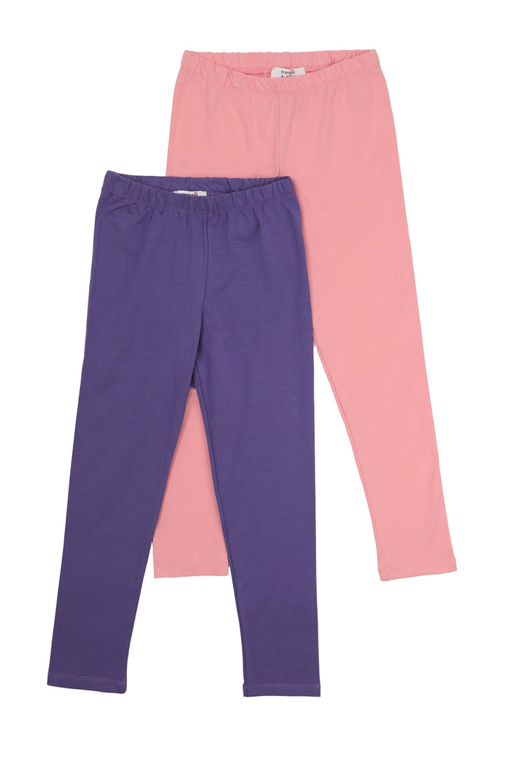 Hosiery |  Trendyolkıds Purple-Pink 2-Pack Girls Knitted Leggings Tkdaw22Ta0024.