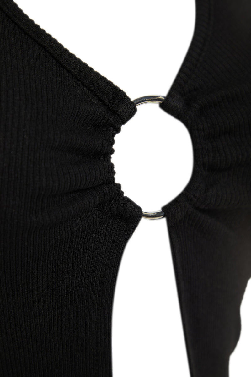 Trendyolmilla Buckle Detail Corduroy Crop Knitted Blouse