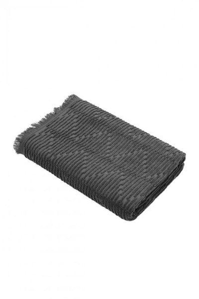 Green Black Anisa Bath Towel 100% Cotton Combed Jacquard Anthracite 80X150 Cm