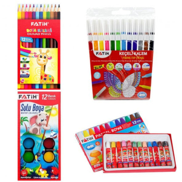 Fatih Dry-Water-Pastel and Felt Pen Set