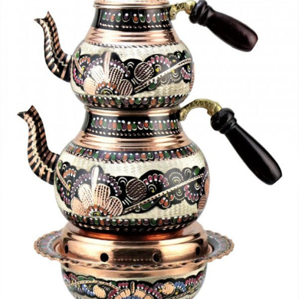 Morya Copper Teapot Thick Erzincan Handcrafted And Warmer Cooker