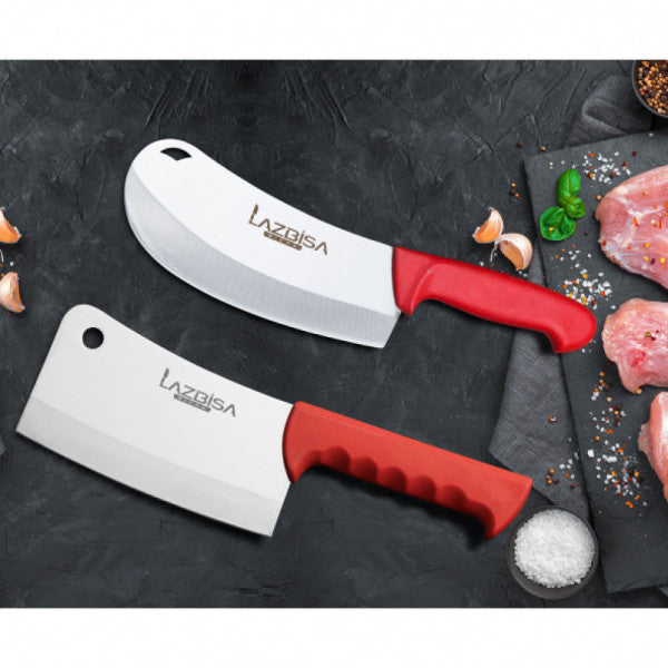 Lazbisa Kitchen Knife Set Meat Vegetable Bone Chicken Pita Pie Onion Pizza Cutter Row Set of 2