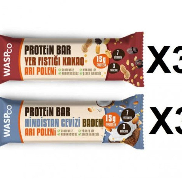 WaspCo Sports Protein Bar 50 gr 6 Peanuts & Cocoa & Coconut