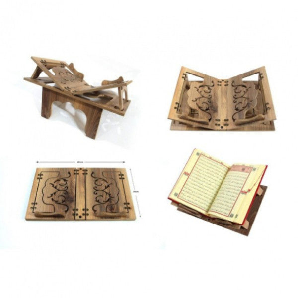 Functional Foldable Al-Quran Wooden Book Stand Rahel - Butterfly Rahel