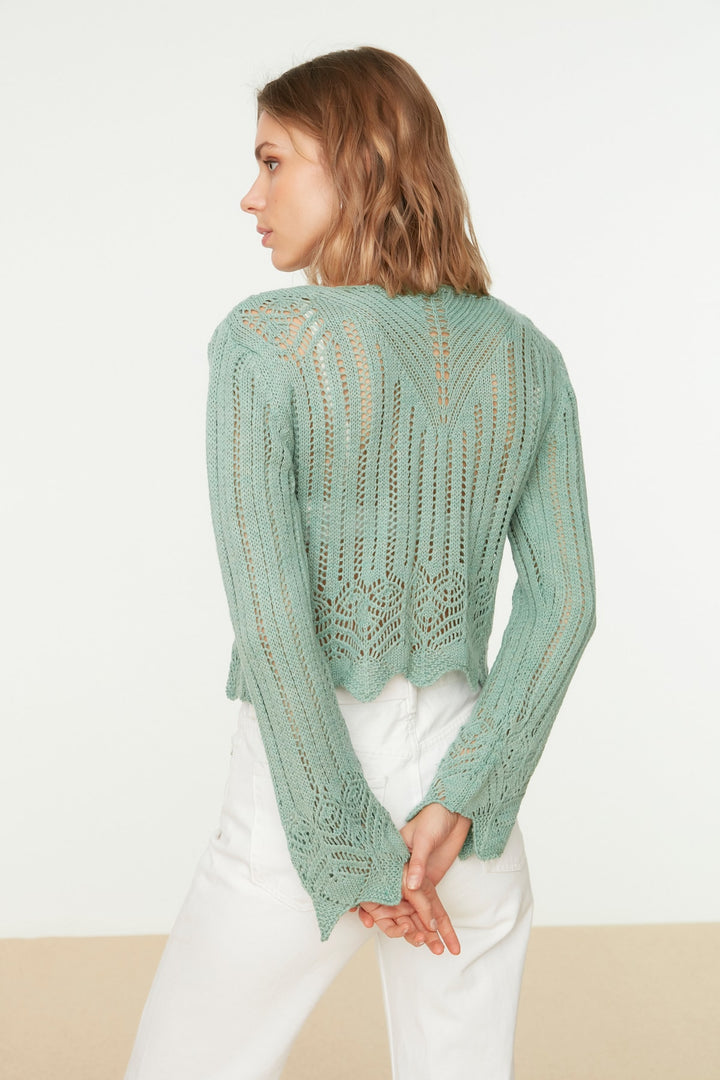 Knitted Vest |  Trendyolmilla Openwork Knitwear Sweater Twoss20Kz0030.