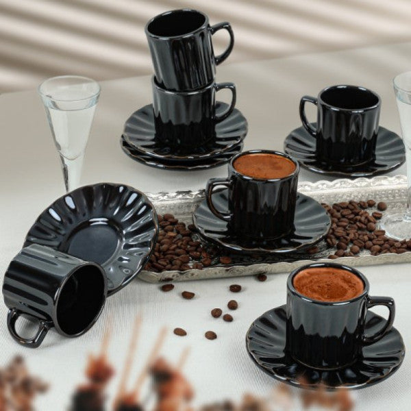 Keramika Shizen Sirius Coffee Cup Set 12 Pieces for 6 People