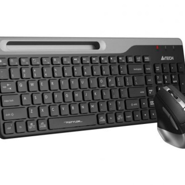 A4 Tech Fstyler Fb2535C Black Bluetooth+2.4G Nano Fn Multimedia Keyboard Rechargeable Mouse Set