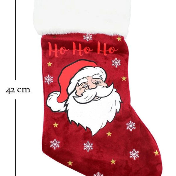 Christmas Ho Ho Ho Decorative New Year Ornament Sock 42*26 Cm