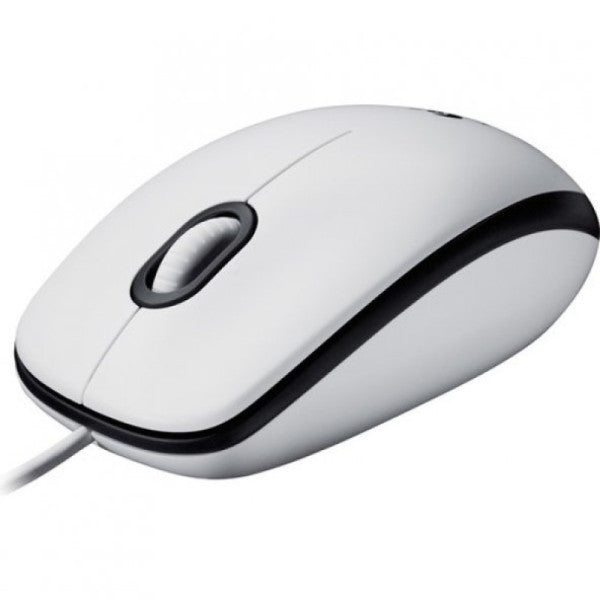 Logitech M100 Wired 1,000 Dpi USB Optical Mouse - White