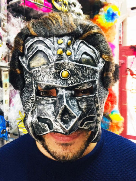 Latex Warrior Mask Terminator Mask with Hair (579)