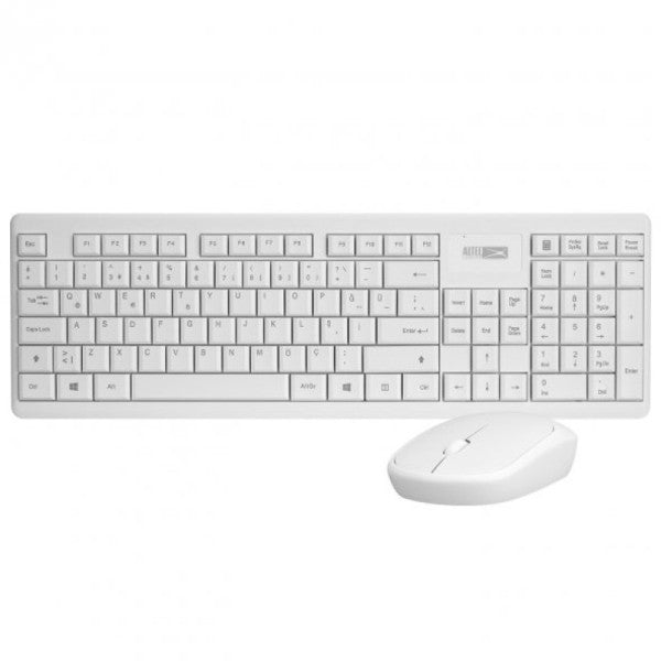 Altec Lansing Albc6314 White 2.4Ghz 1200Dpı Turkish Q Wireless Keyboard + Mouse Set Wireless Set
