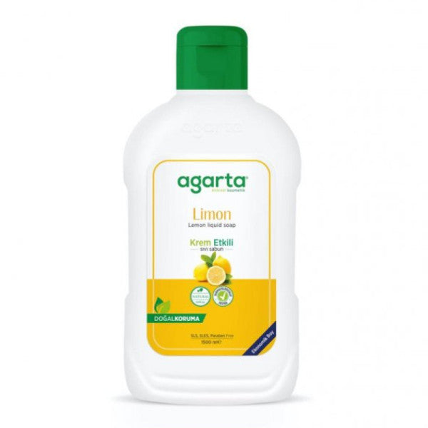 Agarta Natural Creamy Effect Liquid Soap Lemon 1500 Ml