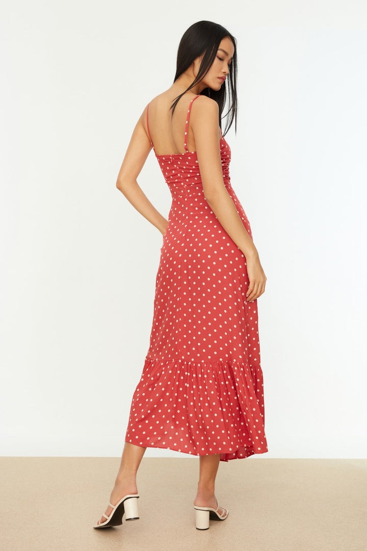 Dress |  Trendyolmilla Polka Dot Ruffle Detailed Dress Twoss20El1875.