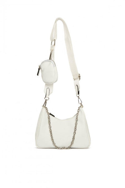 Bagmori White Wallet Accessory Mini Strap Bag