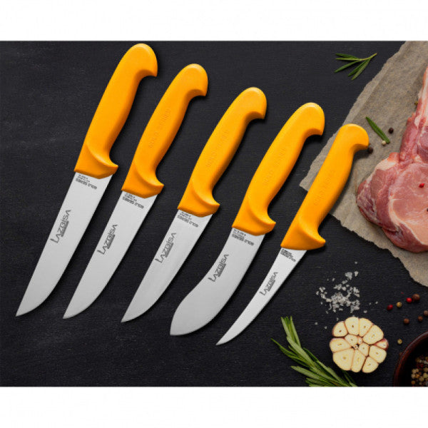 Lazbisa Kitchen Knife Set Meat Butcher Knife Gold Series Set of 5