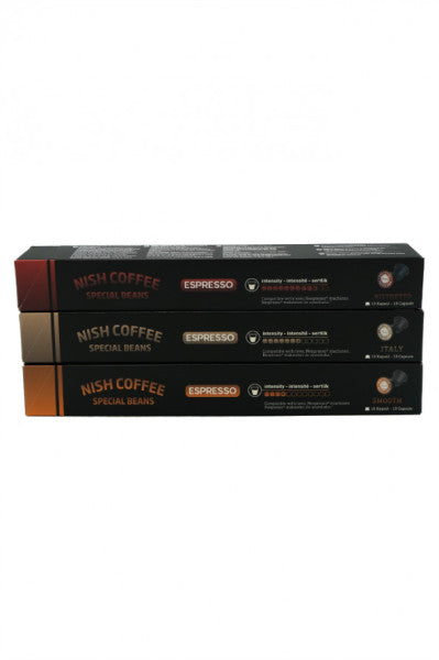 Nespresso Compatible Coffee Capsules Nish 4Smooth 8Italy 10Ristretto
