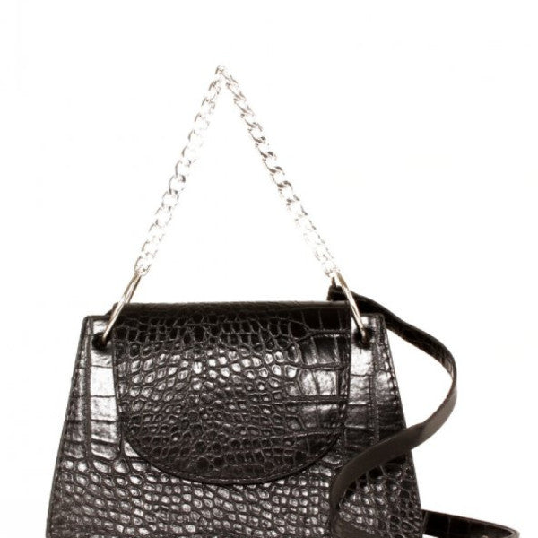 Women's Crocodile Patterned Leather Shoulder Bag