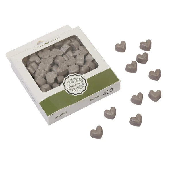 Seal Wax Melting Heart Beads Package Model No: 403 Satin Milk Coffee