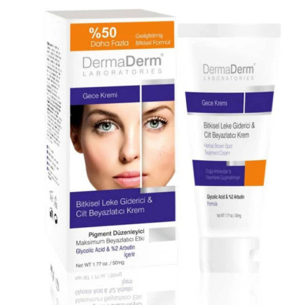 Dermaderm Natural Blemish Remover Skin Face Whitening Night Cream 100gr