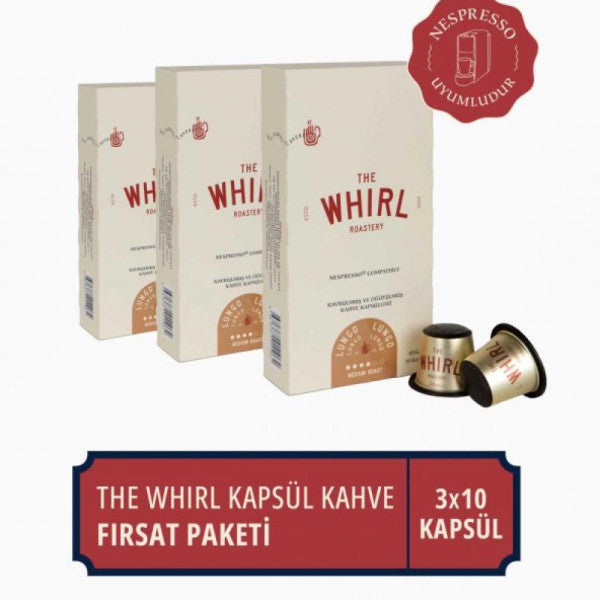 The Whirl Lungo Medium Capsule Coffee 3 Pcs Opportunity Package 30 Capsules