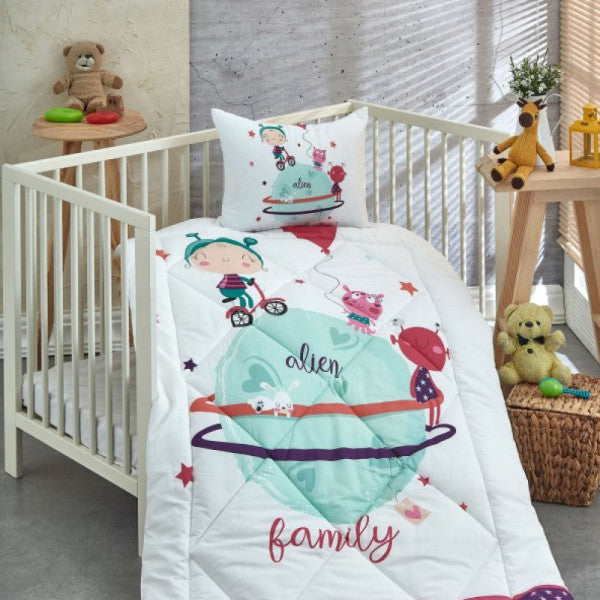 Komfort Home Ranforce Baby Quilt Set 100% Cotton / V15