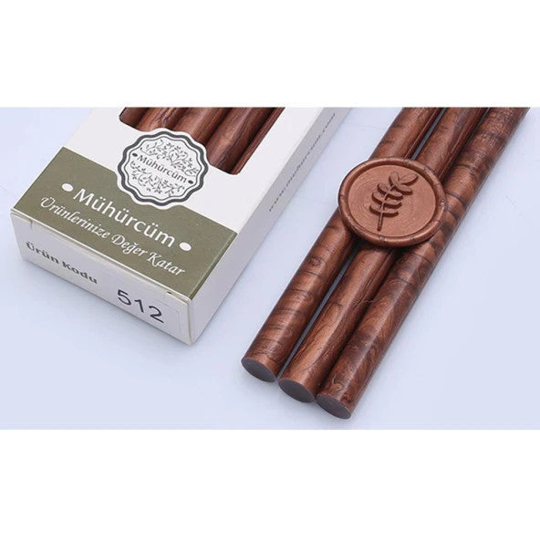 Sealing Wax Stick 11Mmx120Mm 10 Pack Model: 512 Dark Bronze Matte