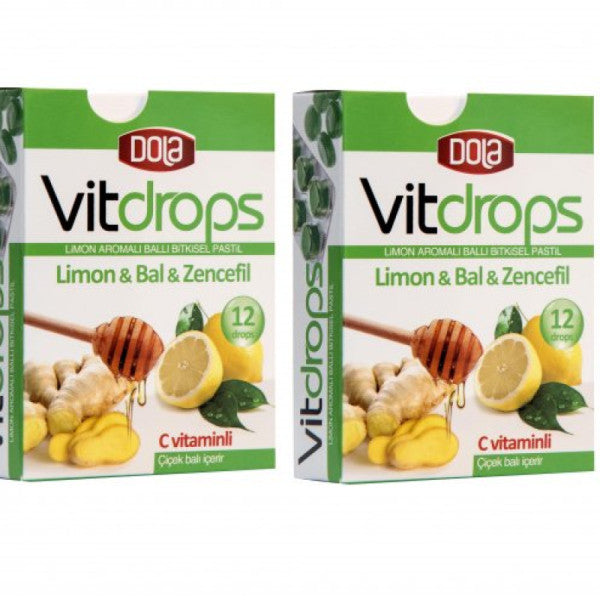 Dola Vitdrops Lemon & Honey 30 Gr 2 pieces