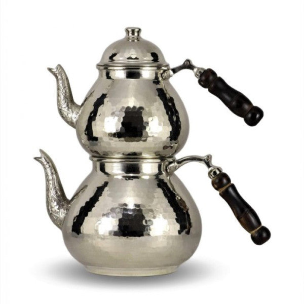 Morya Forged Copper Teapot Drop Nickel Plated 2.7 Lt