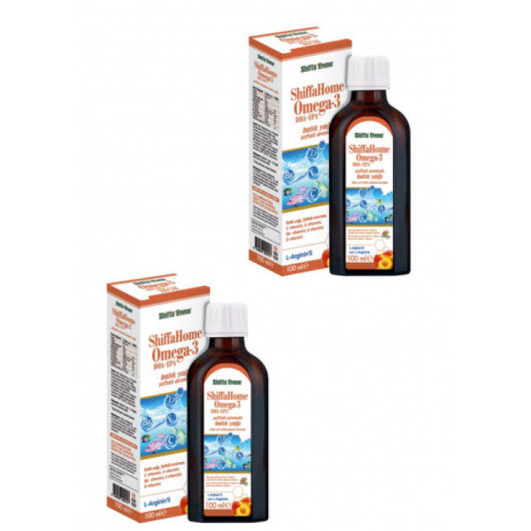 Shiffa Home   Peach Falovour Omega-3 Syrup 100 Ml X 2 Pieces