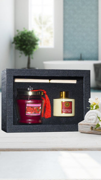 Arcus Rose & Patchouli Decorative Candle and Air Freshener Set