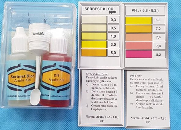 Water Analysis Kit PH Test Kit Free Chlorine Test Kit And Analysis
