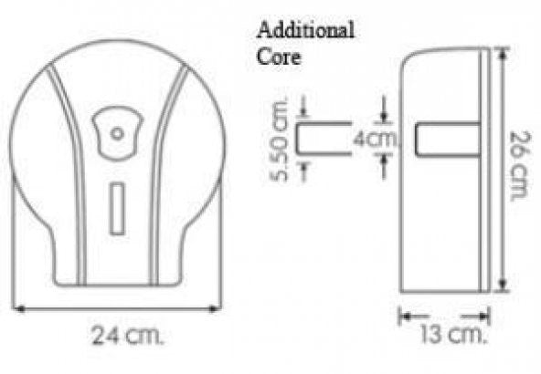 Mini Jumbo Toilet Paper Dispenser Apparatus Mj1T His