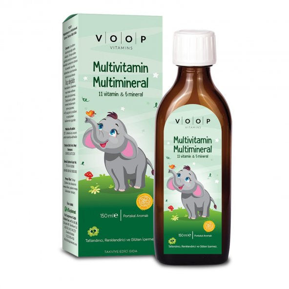 Voop Multivitamin Multimineral Orange Flavored Syrup 150 Ml