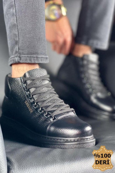 Chekich Ch258 St Genuine Leather Men's Boots Black
