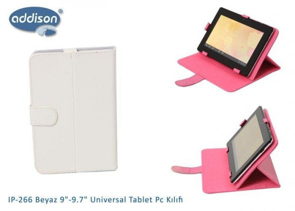 Addison IP-266 White 9"-9.7"Universal Tablet Case