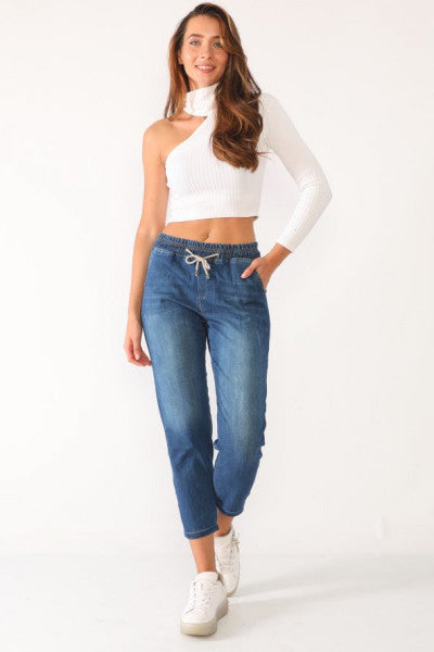 Lycra Elastic Waist Jeans